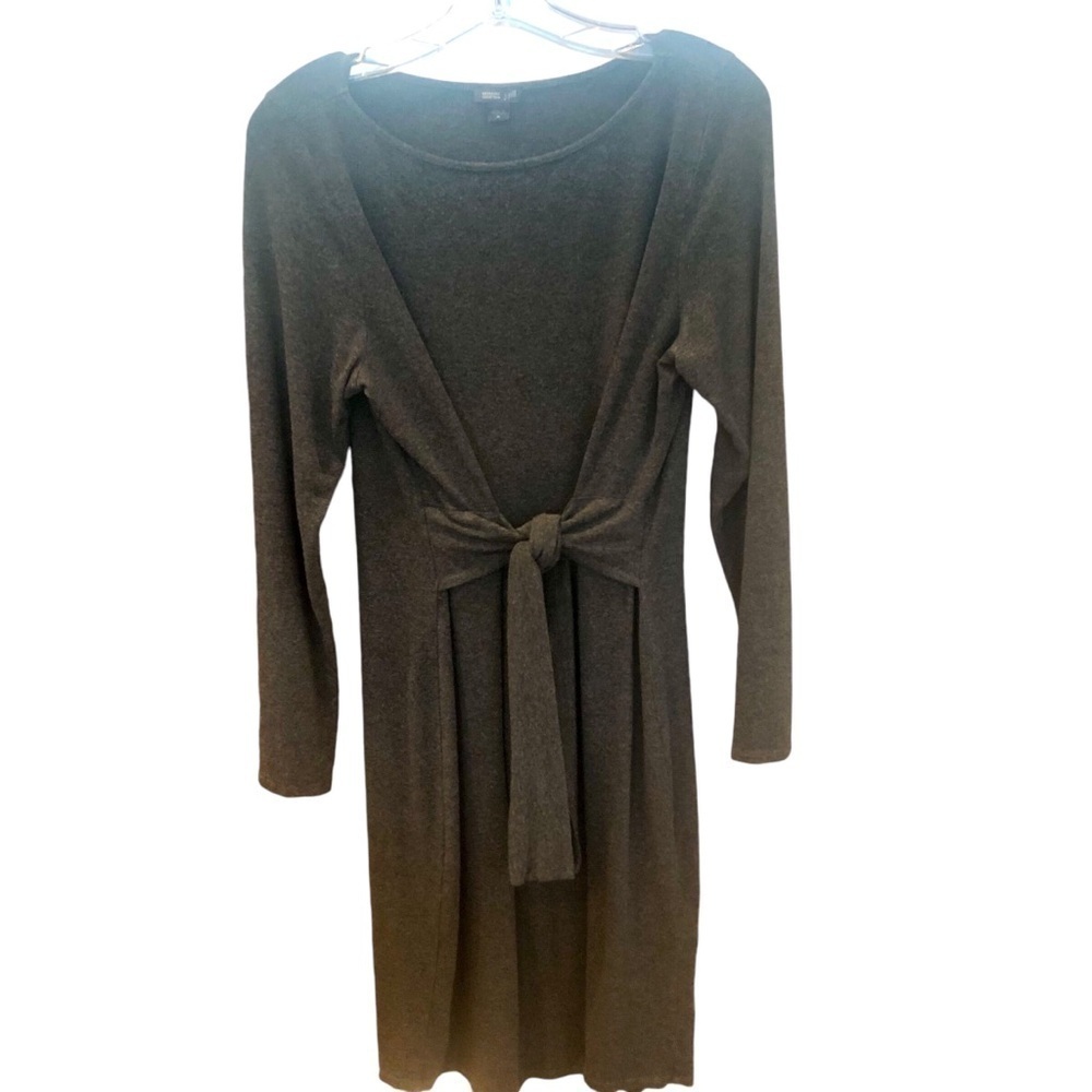 J Jill Wearever‎ Collection Career Charcoal Tie Front Knee Length Dress Medium